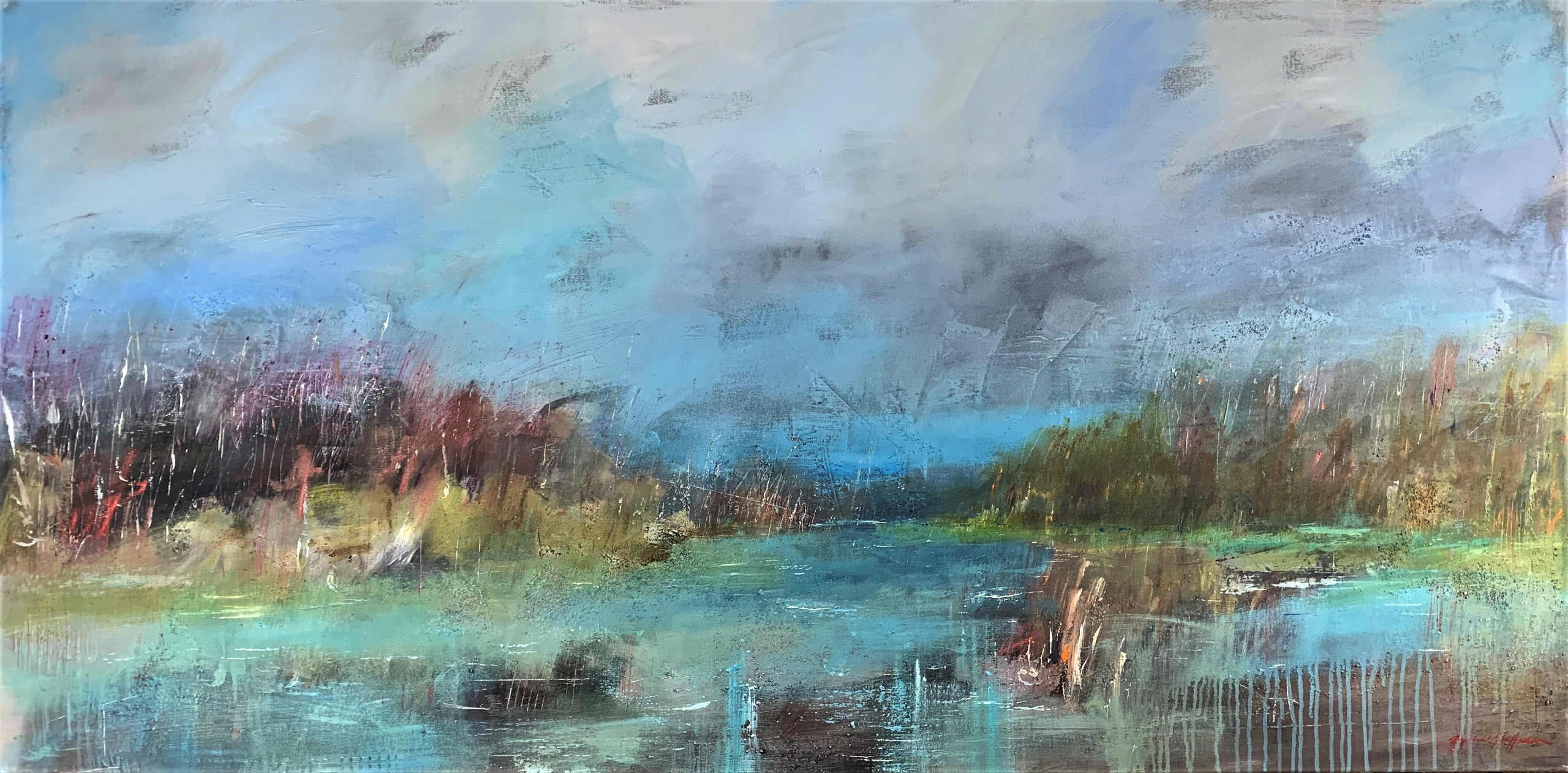 "Nocternal Marsh", 48"x72", oil on canvas.
