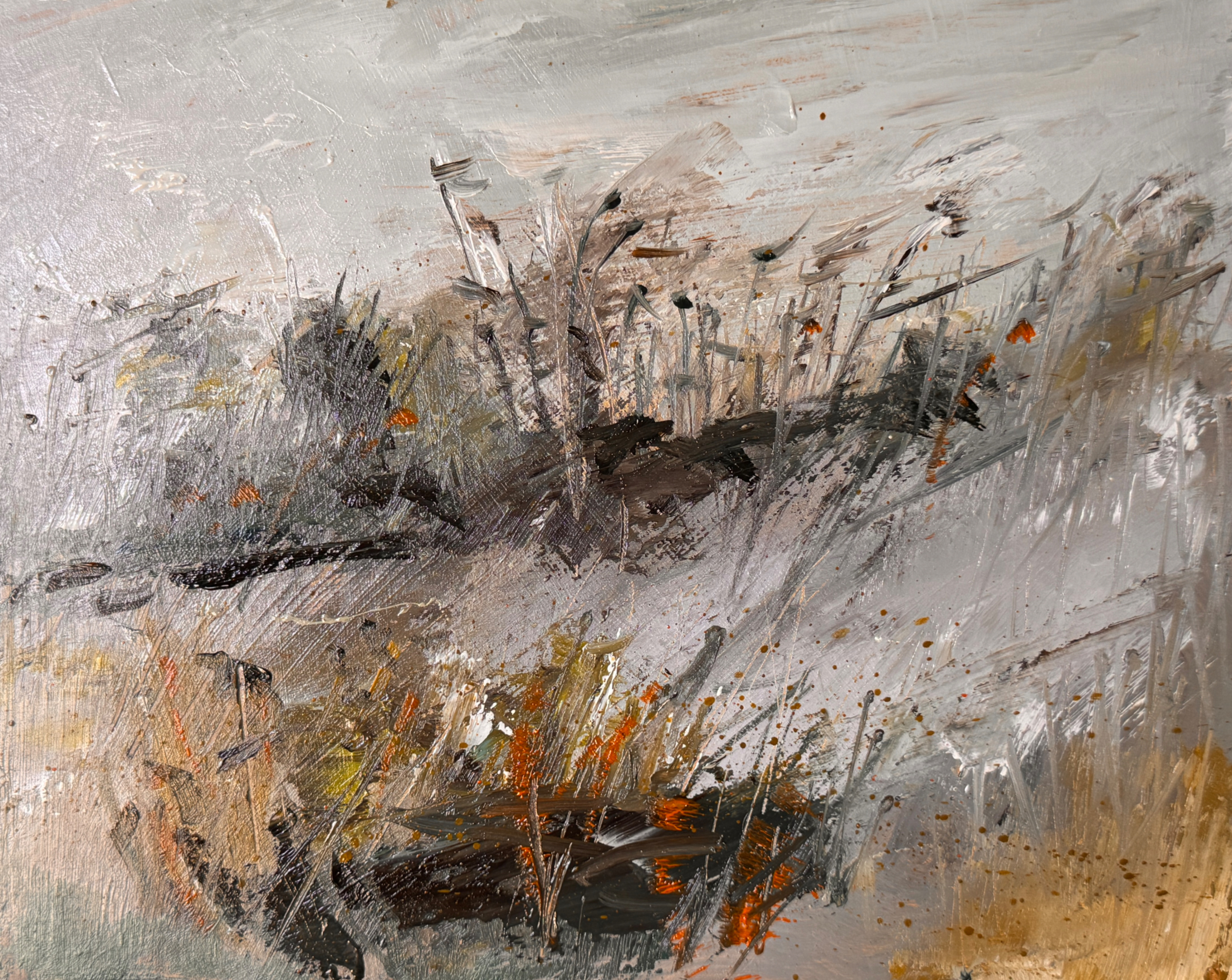 Late Frost. 8" x 10". oil on wood panel.