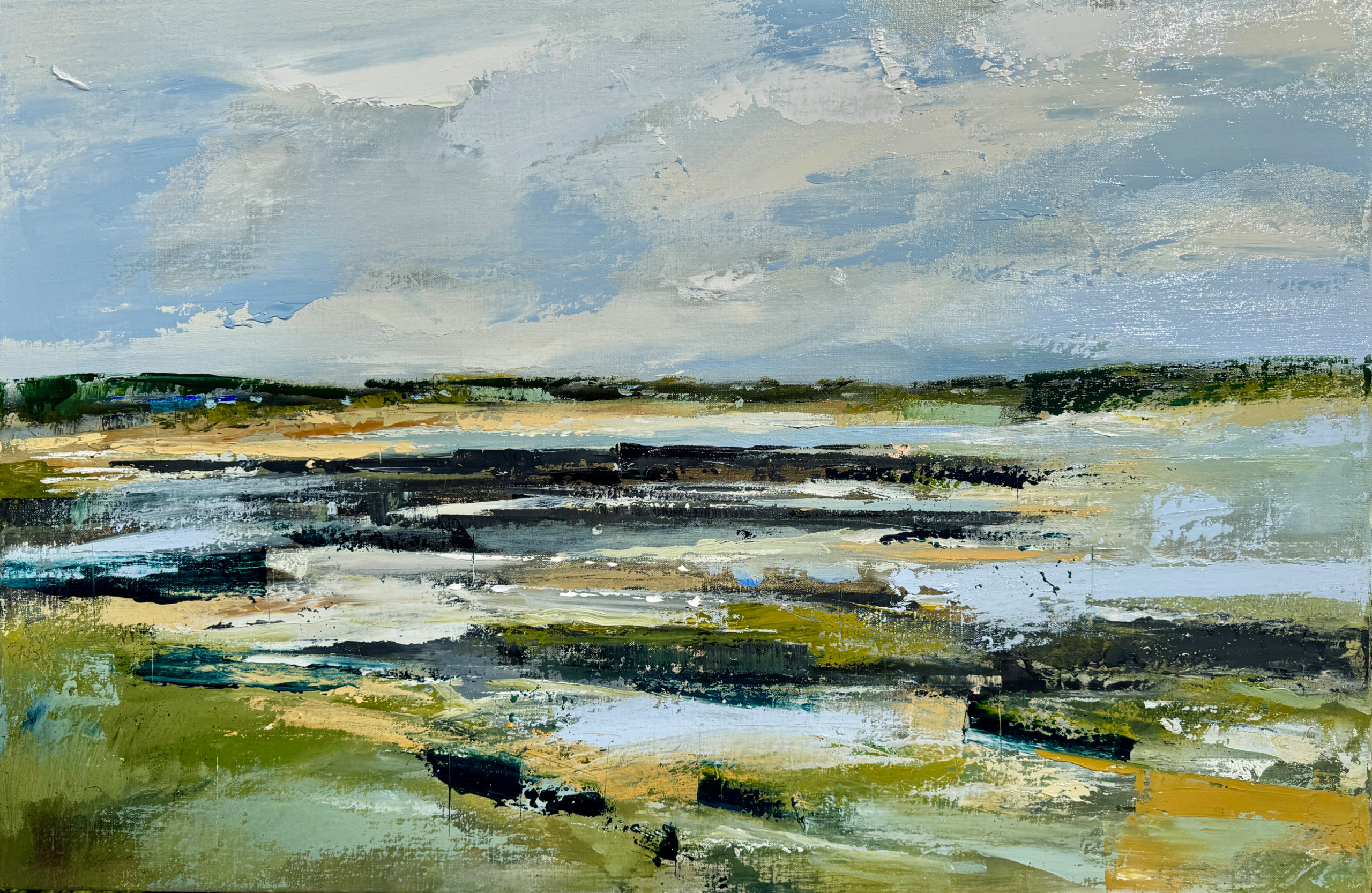 Spanish Point, County Clare, Ireland. 24x48 oil on Belgium linen. Commissioned piece.