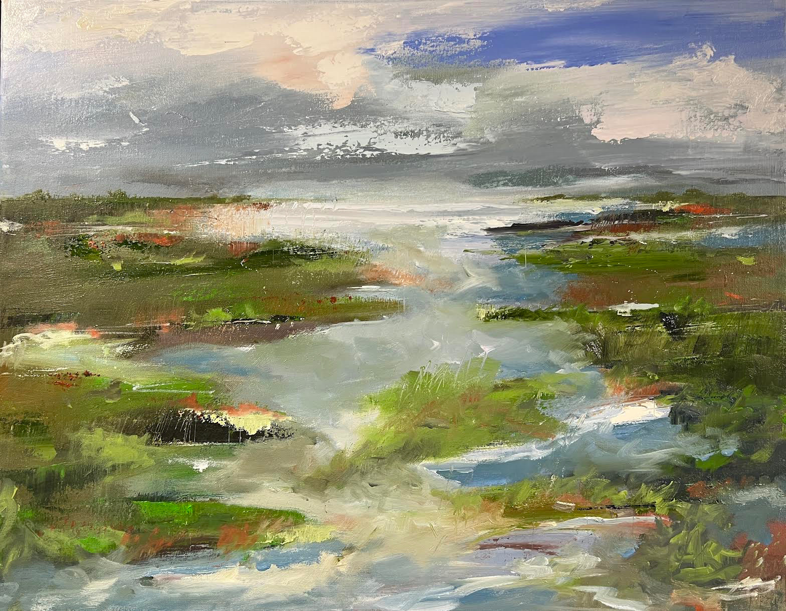 "Outer Banks", 22.5"x27", oil on canvas. Created from sketches done at the Outerbanks of North Carolina. (sold)