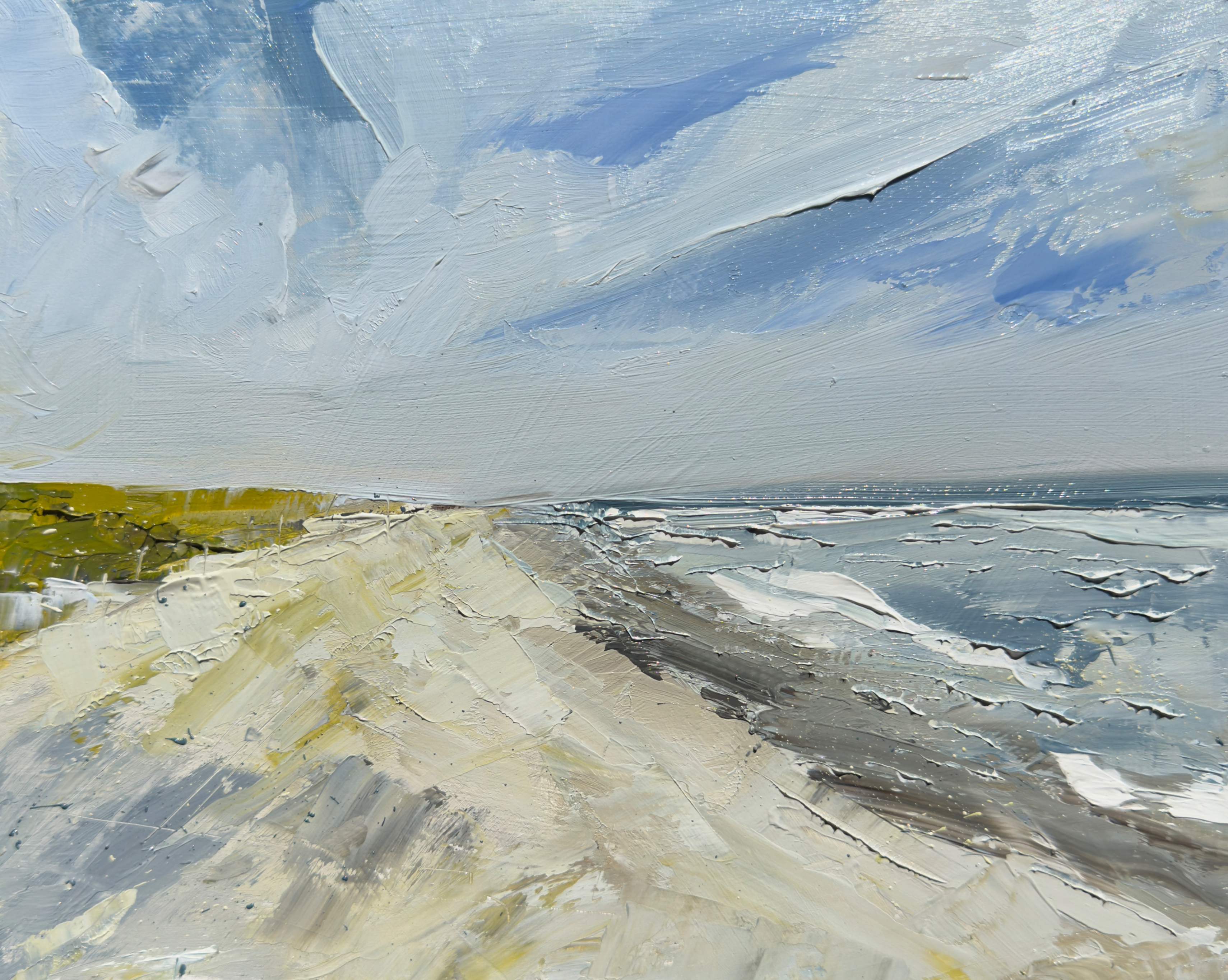 Jekyll Island Beach, Georgia Coast. 8' x 10", oil on wood panel. Available.