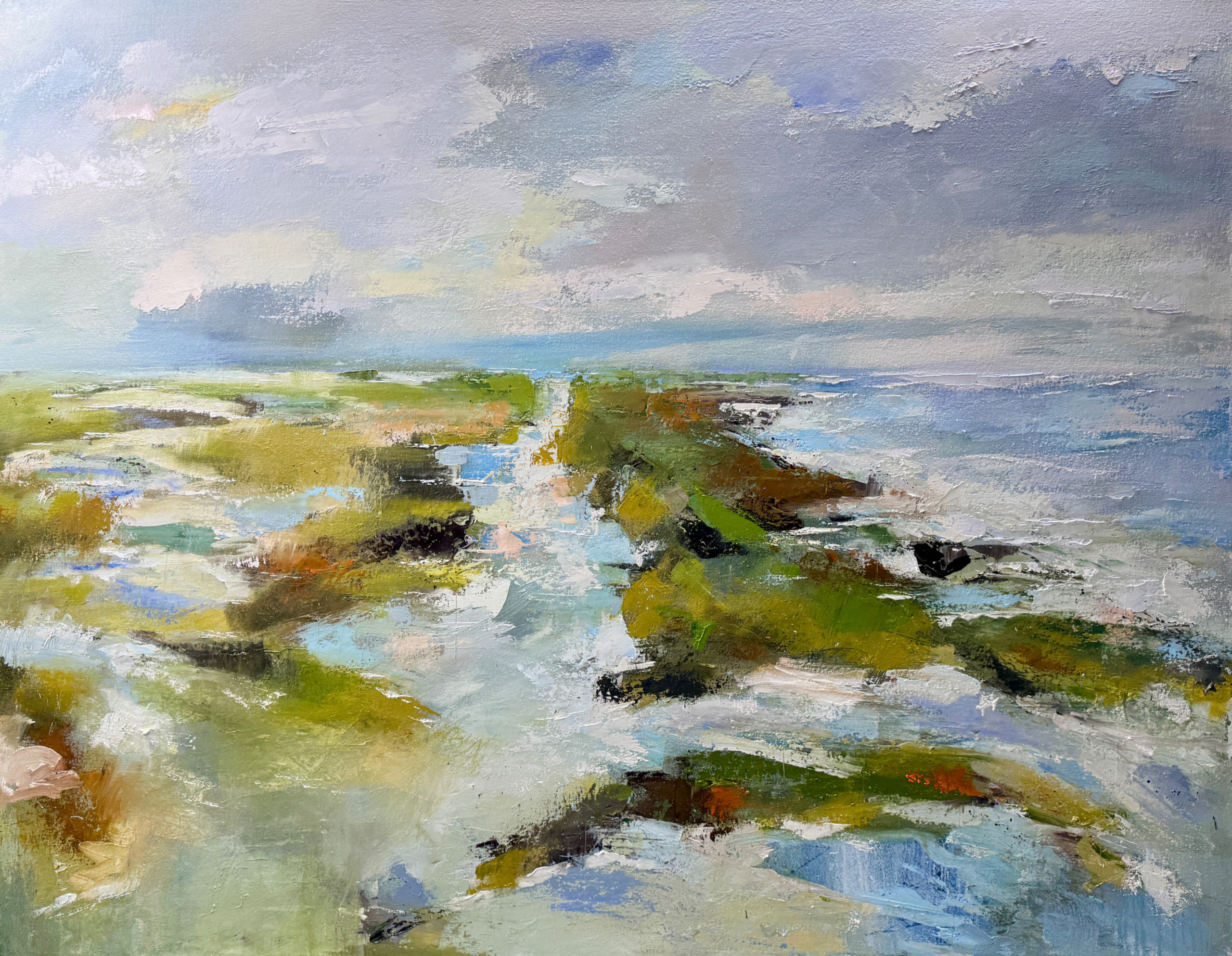 'Sky and Water, Sky and Earth as One' Oil on canvas. (sold)