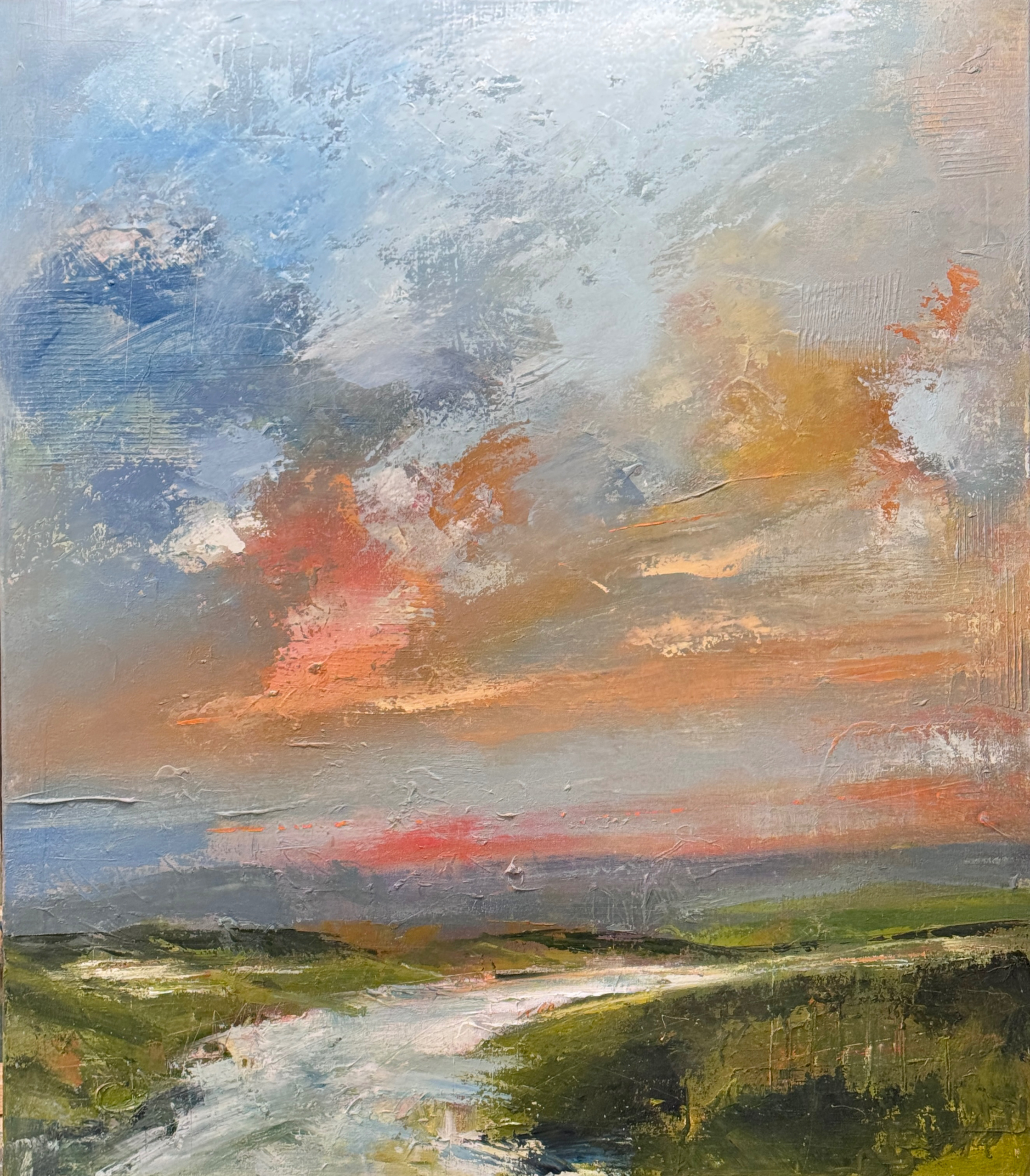 "The Unfolding Riverbend III" 48"x42" oil on canvas. (sold)