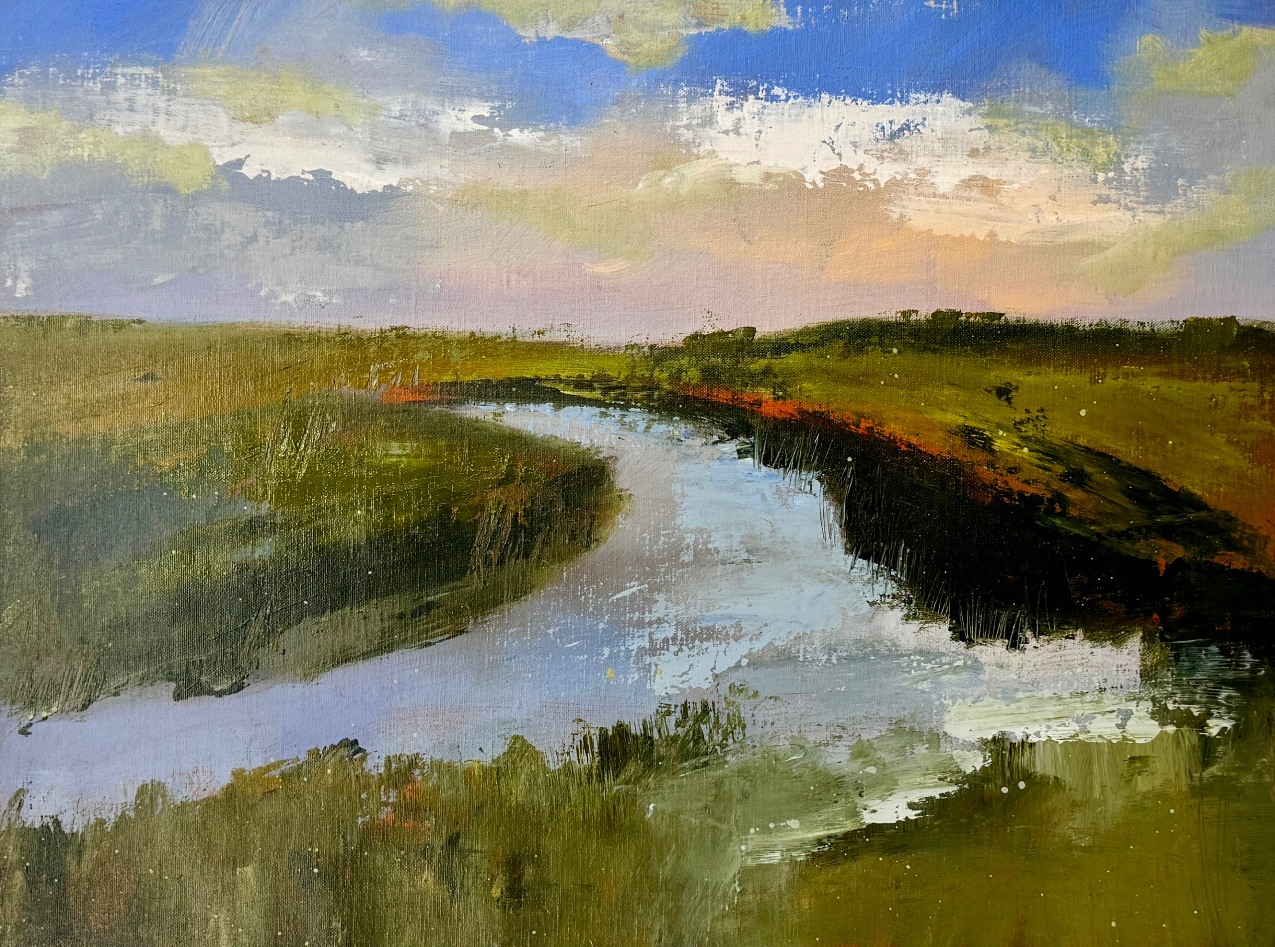 "Out To Sea", Jekyll Island, Georgia. 24"x30" Acrylic on Belgium Linen. (sold)