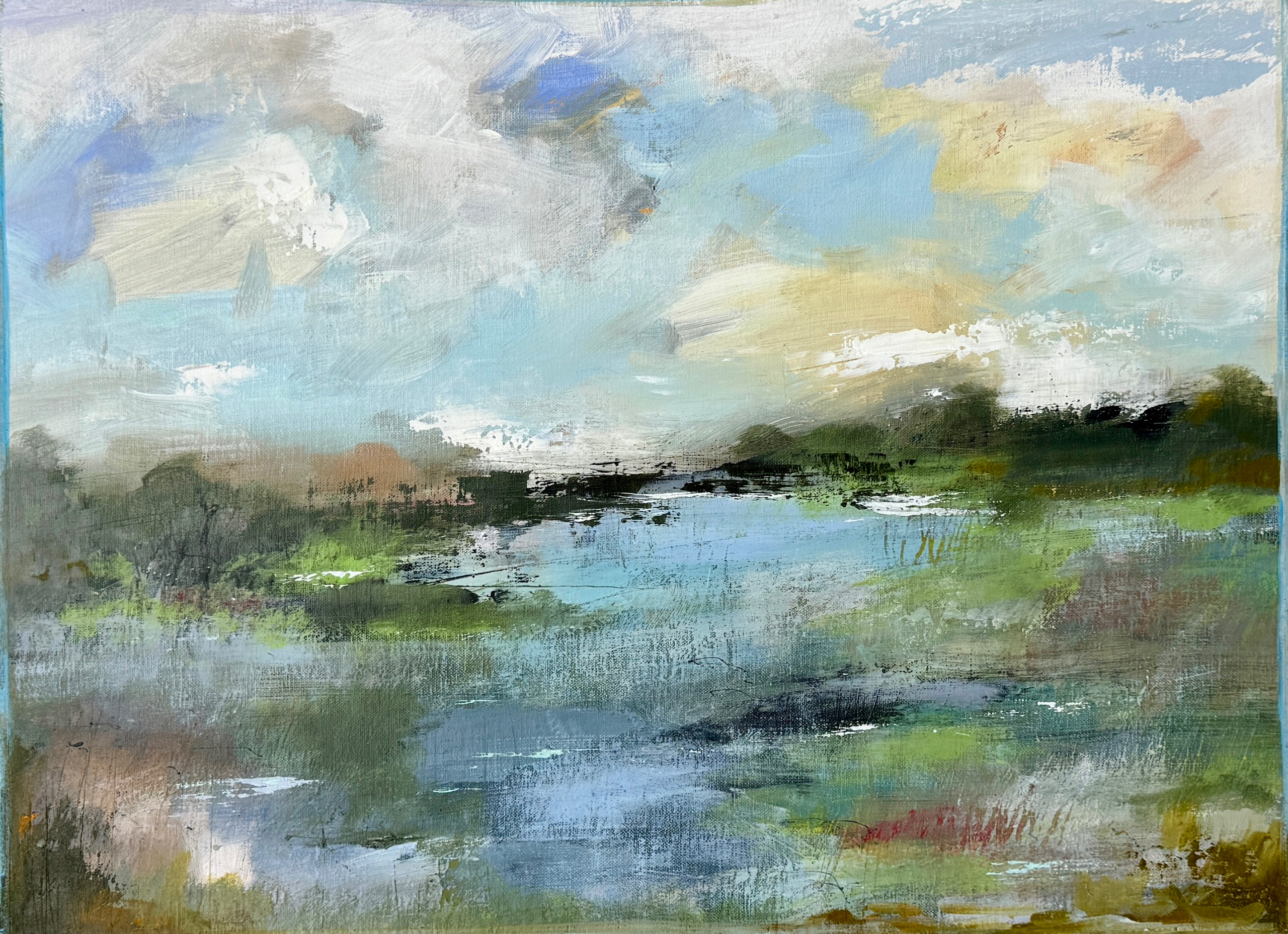 "A Marsh Swell" 24"x30" mixed media on Belgium Linen.(Sold)