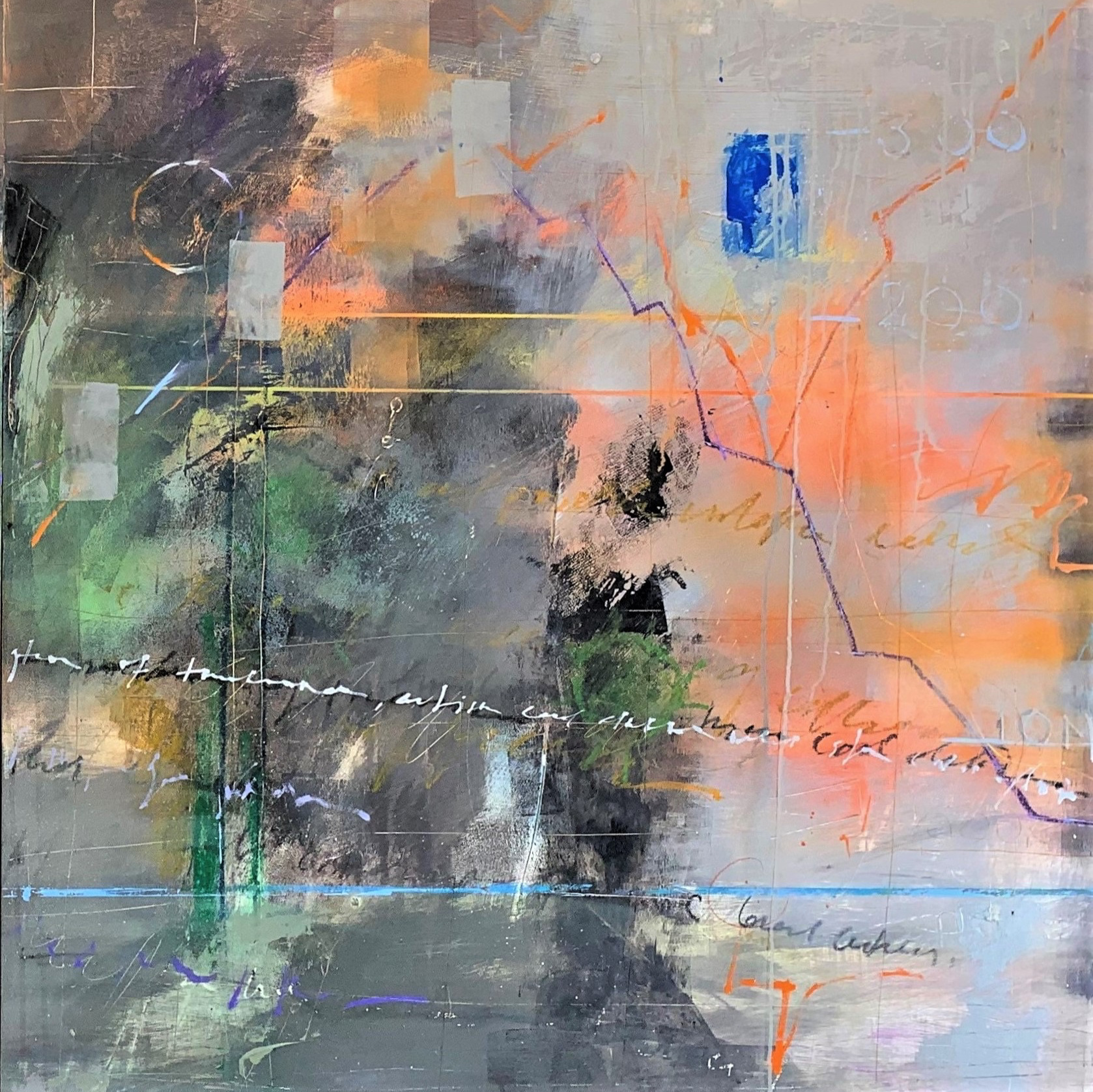 "The Scullery of Humanity" 48x48 inches, right side wood panel, see previous post.