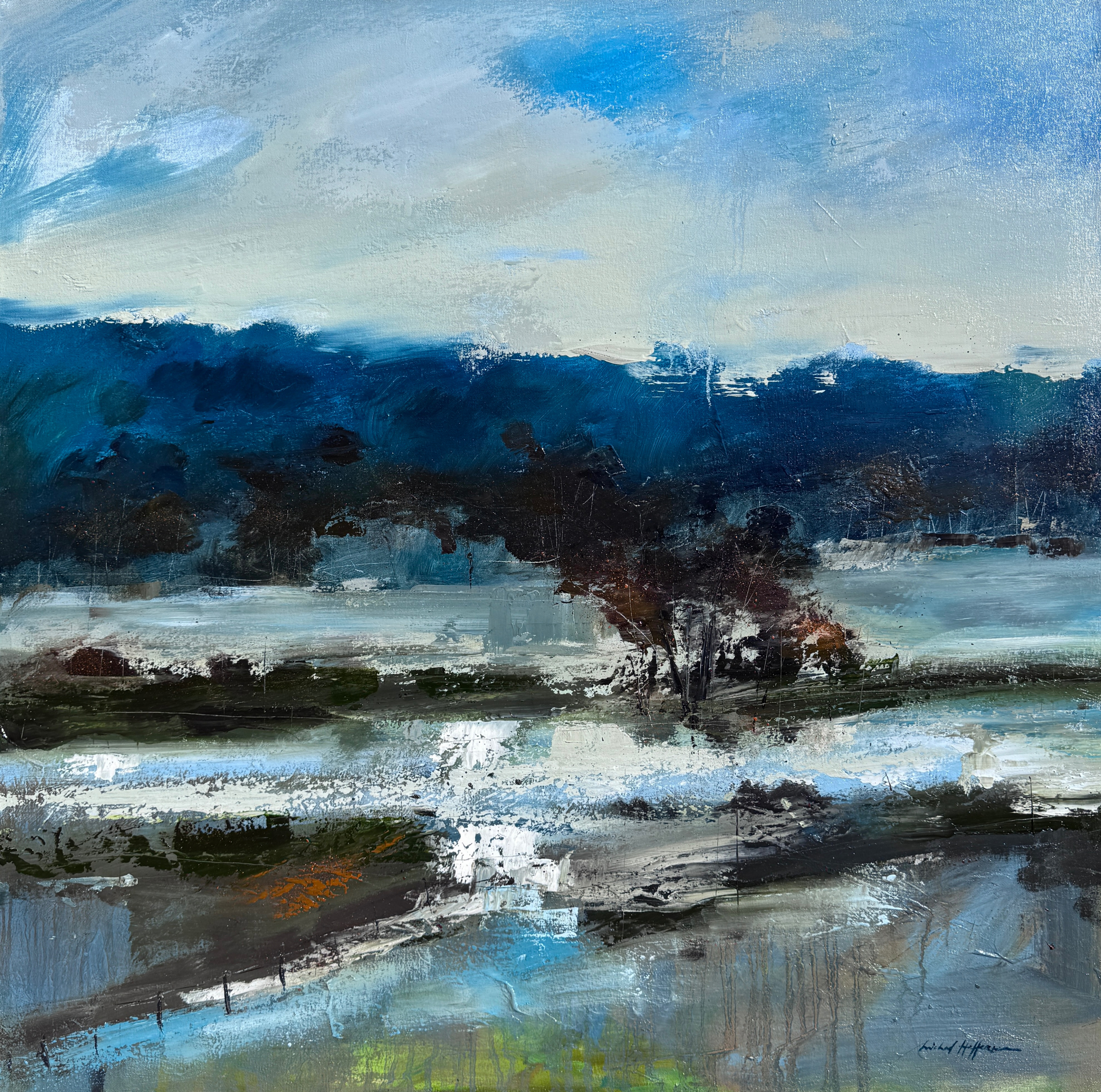 Frozen. 36" x 36", oil on canvas.