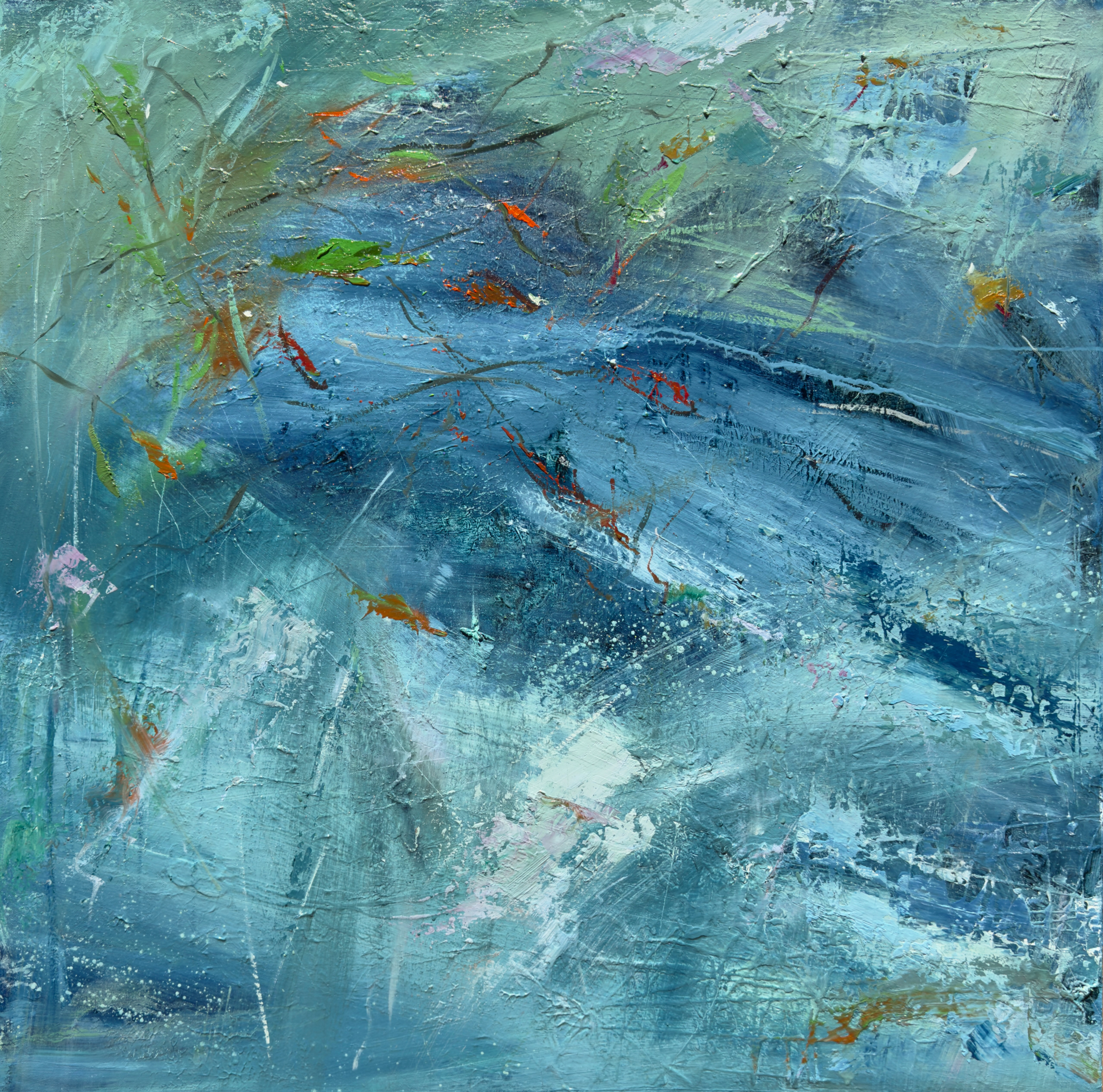 In The Shallows' Edge, II. 36" x 36", olin on canvas.
